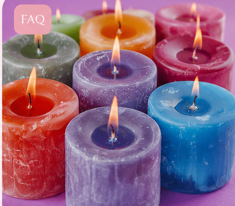 Colourful scented candles