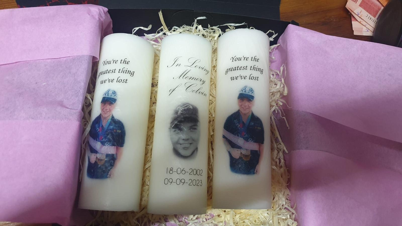 Memorial candle gift box
