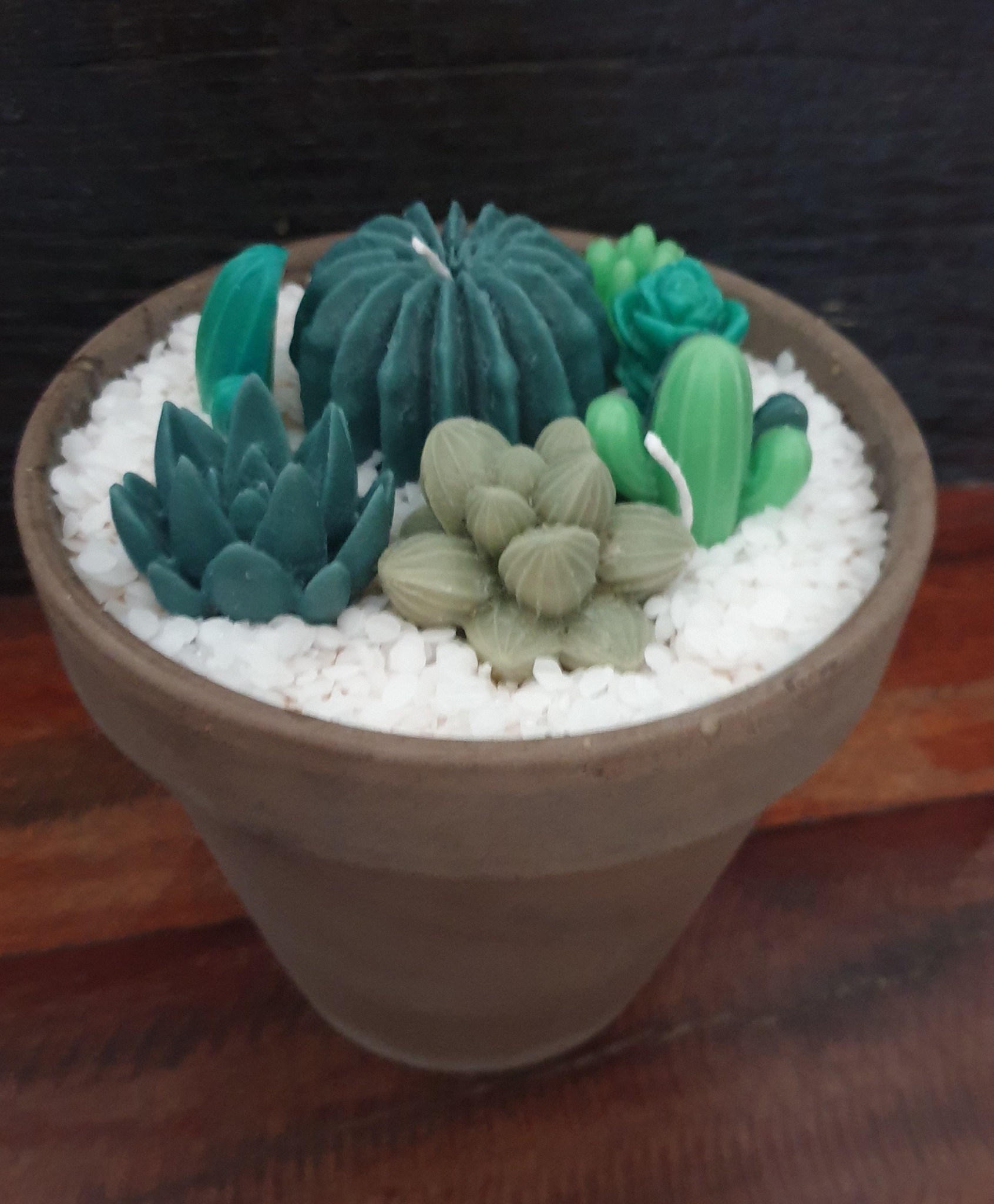 Succulent and flower pot scented candles