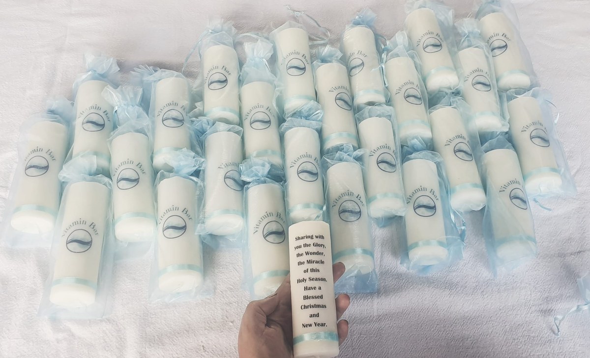 Personalized candle gift